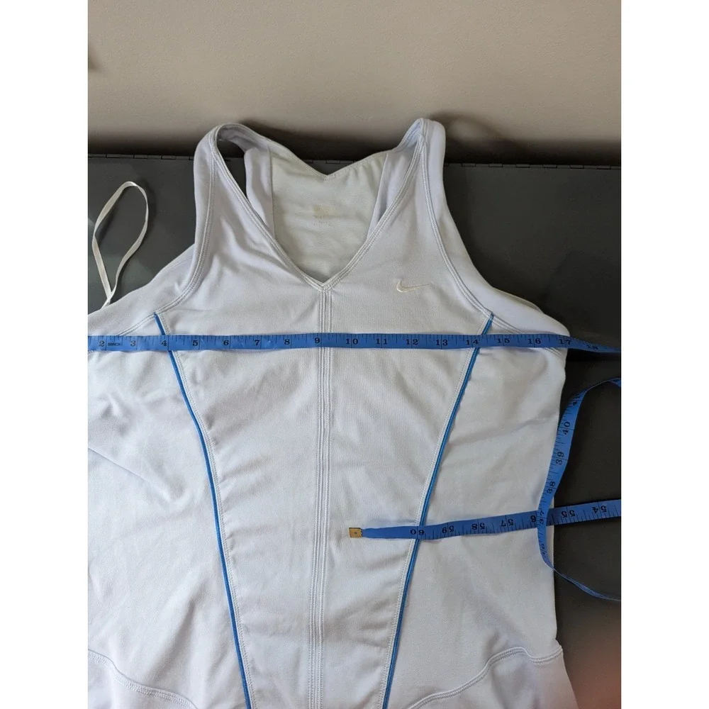 Y2K Nike Tennis Dress Blue Sleeveless Women's Size L Court Tennis Prep